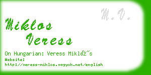 miklos veress business card
